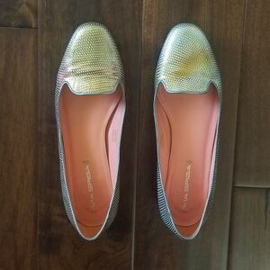 VIA SPIGA "Edina" Metallic Slipper Loafer - Size 8